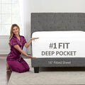 DeaLuxe California King Fitted Sheet Only-Real 16in Deep Pocket Fitted Sheet by DeaLuxeBedding