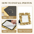 Cuspin Small Picture Frames 4x4 Square Frame, Ornate Gold Vintage Picture Frame - Image 9