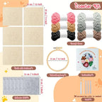 Avtytsda 6PCS Punch Needle Coaster Kit, Easy Punch Needle DIY Embroidery Set - Image 5