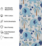 E-Tailor® Hand-Block Printed Pre-Cut Cotton Fabric Ideal - Image 4