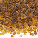 Sea Glass Stones for Crafts About 2.75LB Brownish Yellow Glass Pebbles by QEQEKAKA