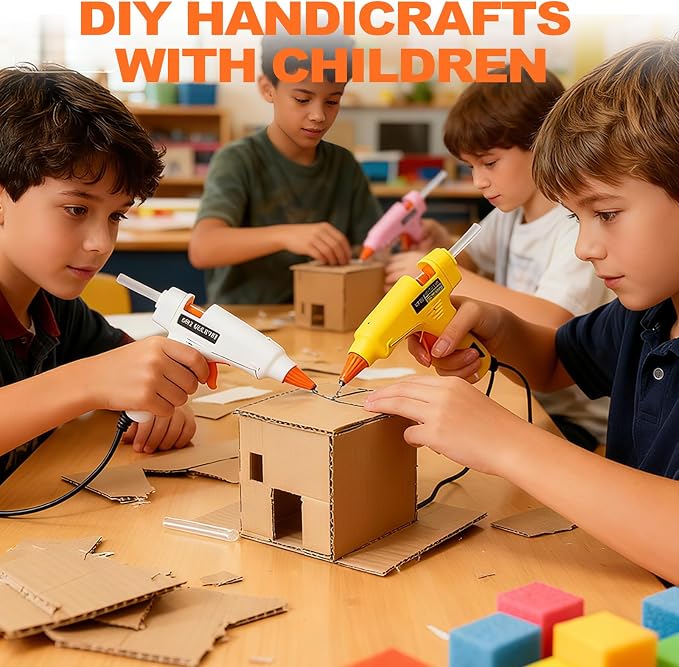 10 Pack Mini Hot Glue Gun with 50 Glue Sticks, 5 Colors Mini Hot Glue Gun Set - Image 5