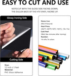 TUMIYA 14 Rolls Heat Transfer Vinyl, HTV Vinyl - Image 3