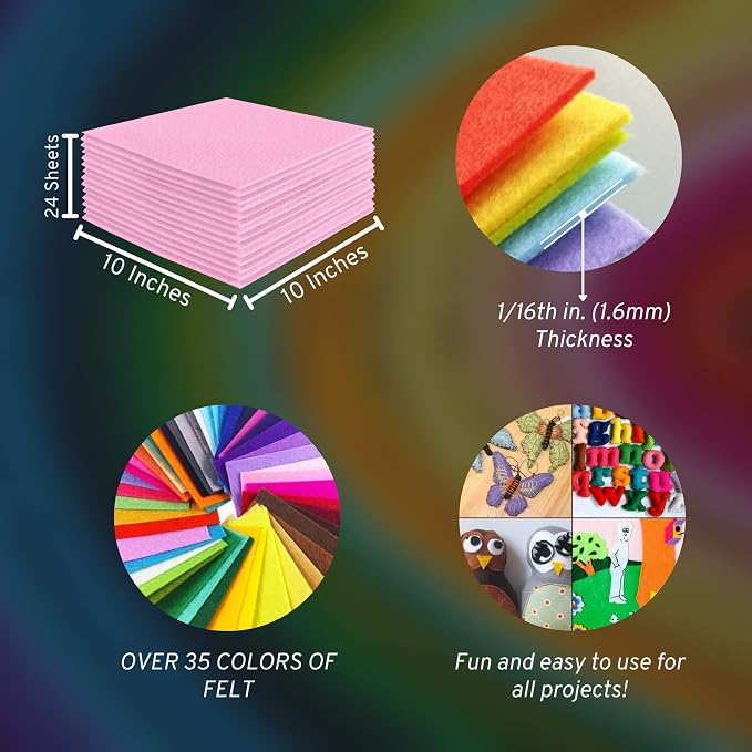 FabricLA Acrylic Felt Sheets for Crafts - Image 3