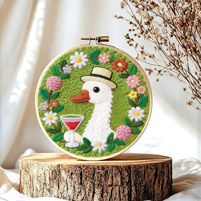 INFUNLY Goose Wreath Punch Needle Kit - Image 6