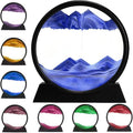 rysnwsu 3D Dynamic Sand Art Liquid Motion, Moving Sand Art Picture Round Glass by rysnwsu