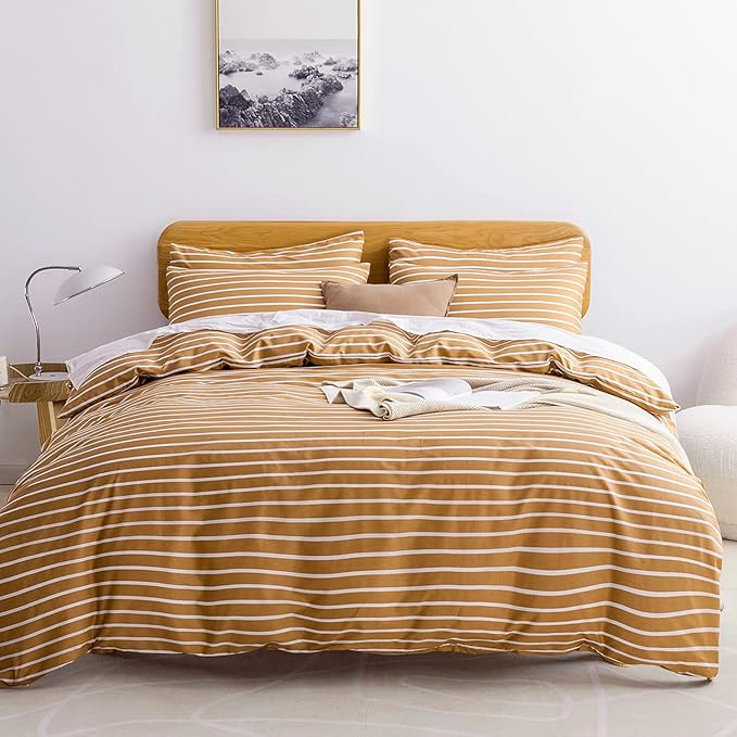 JELLYMONI Queen Duvet Cover Set, Cotton Duvet Cover 3 Pieces by JELLYMONI