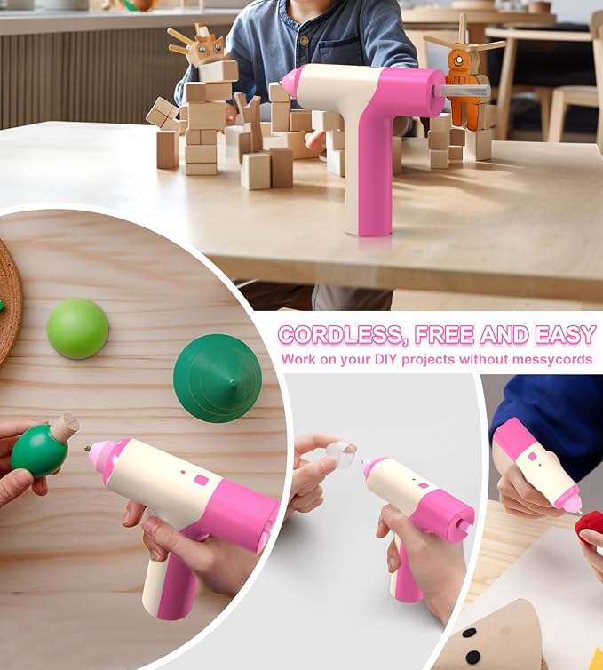 Cordless Hot Glue Gun, Auto Dispensing 15s Heating Fast Craft Glue Gun - Image 7