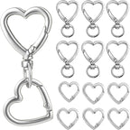 12 Pcs Heart Swivel Spring Clasps，Metal Spring Key Chain Hook Clasps，Clip by Unknown