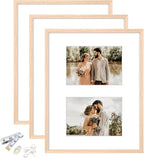 11x14 Picture Frame, OAK Wood Photo Frame 8x10 by ATOBART