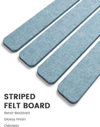 Fluxynara Cork Board Alternative Felt Strip Board 5-Pack 13"x2", Office Pin - Image 3