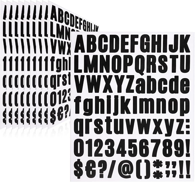 810 Piece 10 Sheet Letter Stickers by Llewyn