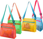 MUYIZI Mesh Beach Bag for Shells Collecting 4 Pack, Shell Bags for Beach - Image 4