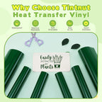 Tintnut Forest Green Heat Transfer Vinyl, easy cut & weed, stretch washable - Image 3