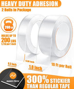 Double Sided Tape Heavy Duty 240", Extra Strong Waterproof Removable Nano - Image 3
