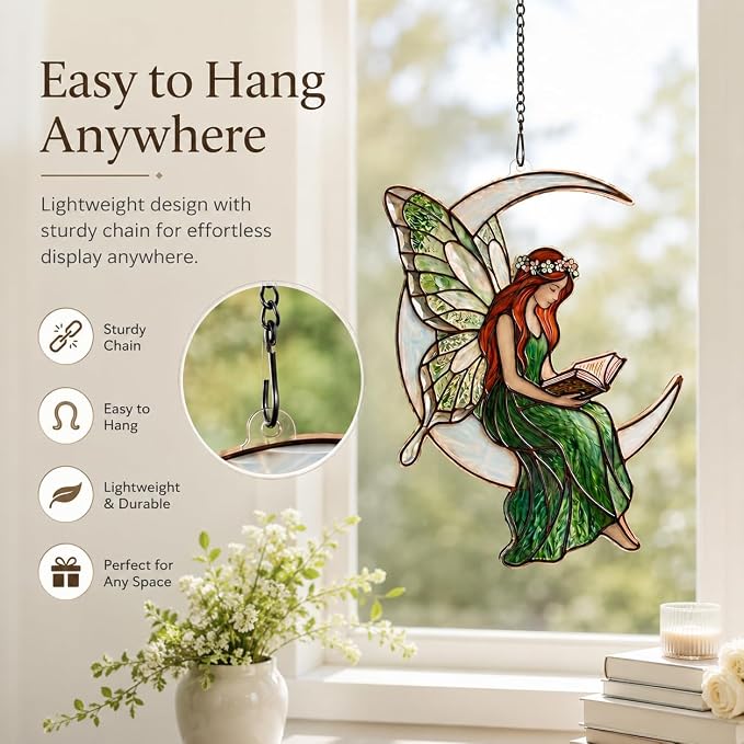 Book Lovers Gifts Fairy Ornament, Teacher Gifts - Image 6