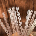 40 Pcs Transparent Lace PET Stickers by Obujopal