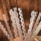 40 Pcs Transparent Lace PET Stickers by Obujopal