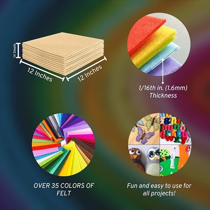 FabricLA Acrylic Felt Sheets for Crafts - Image 3