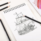 4 Pack Small Sketch Books, 5.5 x 8.5 Inch Mini Sketchbook, 68lb/100gsm Spiral - Image 5