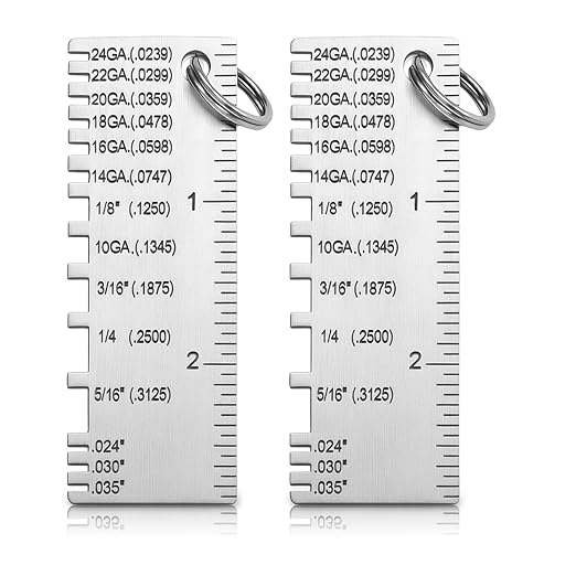 Pimoys 2 Pcs Stainless Steel Wire Gauge Measuring Tool Welding Tools, Metal by PimoysLivingNecessities