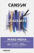 Canson Graduate Mixed Media Pad, 5.5x8.5 inch, 20 Sheets | Artist Paper by Unknown
