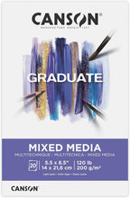Canson Graduate Mixed Media Pad, 5.5x8.5 inch, 20 Sheets | Artist Paper by Unknown
