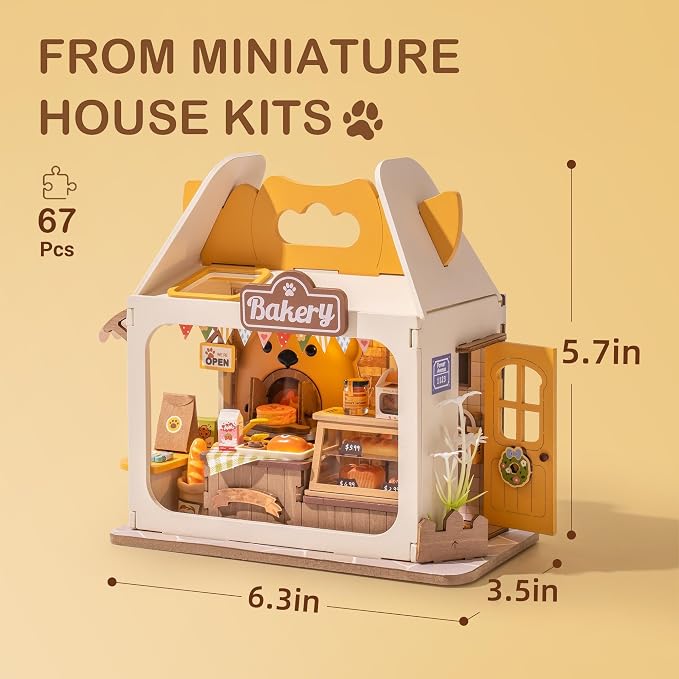 DIY Mini House Building Teddy Miniature Kit Breadbox, Miniverse Lifestyle - Image 6