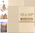 Adrattnay 24Pcs Large Basswood Sheets 12 x 18 x 1/8” - 3mm Plywood by WOODEXPERT