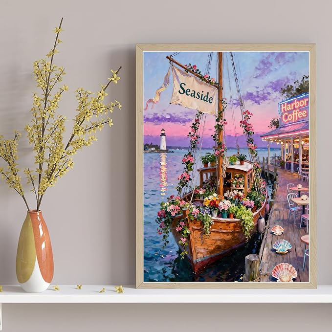 WUDWL Diamond Art Kits for Adults Beginner, DIY Seaside Scenery Painting - Image 2