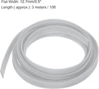 uxcell PET Expandable Sleeving 10ft 1/2" Gray Cable Management Sleeve Cord - Image 3
