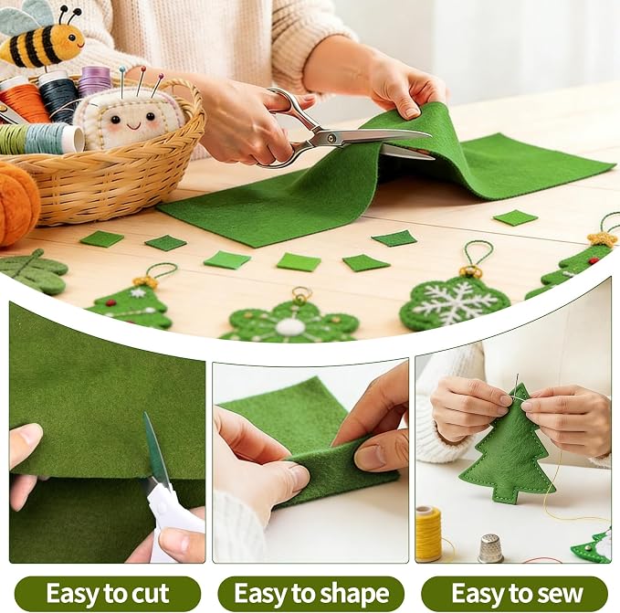 Campsite Green Fabric Sheet 36" X 36", 1.4mm Thick Large Soft Durable Flexible - Image 4