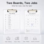 2 Pack Clear Acrylic Clipboard, 12.5 x 9 in | 2mm hard acrylic, not PP/PS; - Image 7