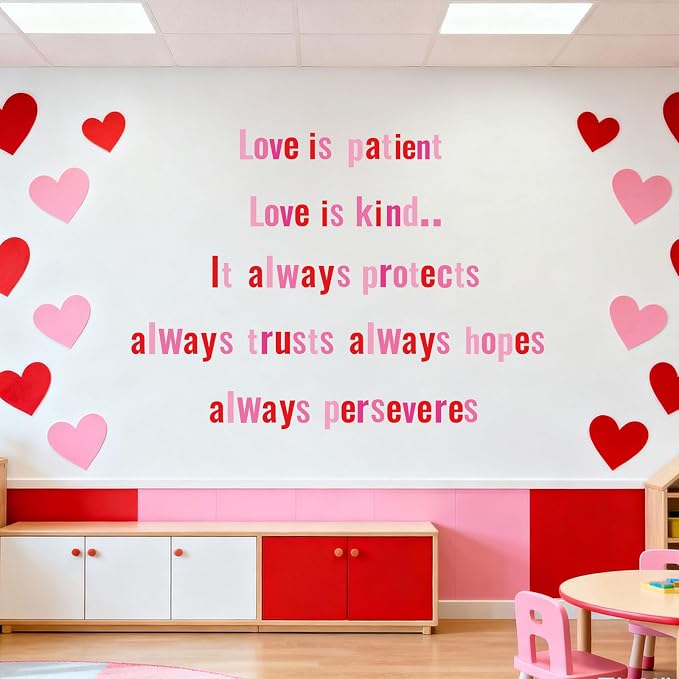 FYSUIMU 134 Pcs Valentine's Day Bulletin Board Letters Alphabet Number Symbol - Image 6
