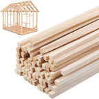 Menkxi 480 Pcs Balsa Wood Sticks 1/8 x 1/8 x 12 Inch Wood Strips Hardwood by Menkxi