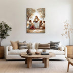Jesus With Children Canvas Wall Art Jesus Teaching Children picture Wall Decor - Image 3