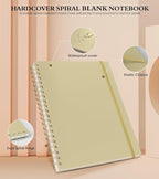 Blank Spiral Notebook Journal 8.5” x 11”, A4 Large Sketch Book - Image 3