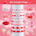 Taybonds Valentine's Day Bracelet Making Kit – Heart-Shaped Bead Box - Image 4