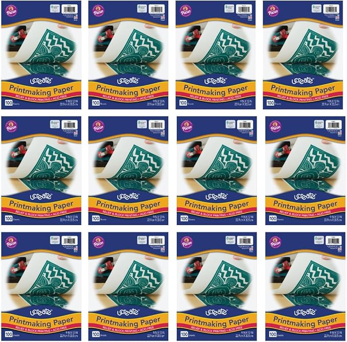 UCREATE Printmaking Paper, 100 Sheets/Pack, 12 Packs | Acid Free, Heavyweight by UCREATE