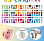 XSEINO About 1200PCS 6mm Glass Beads Bracelet Making Set, 144 Color Colorful - Image 2