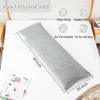 1 MIDDLE ONE Body Pillow, Memory Foam Body Pillows - Image 4