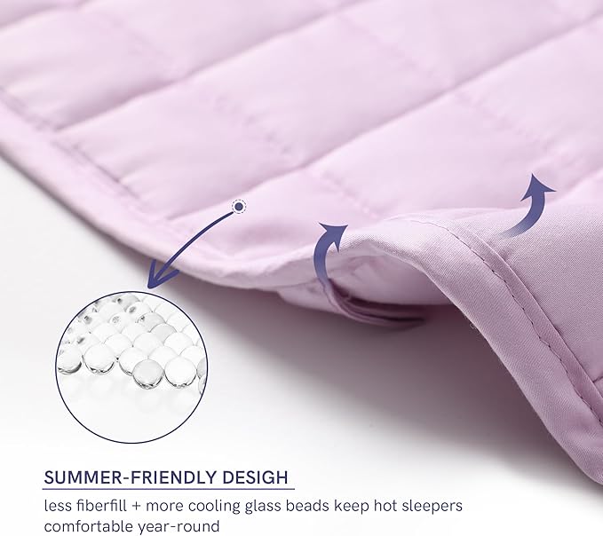 YnM Exclusive Weighted Blanket, Organic Long Stapled Cotton - Image 4