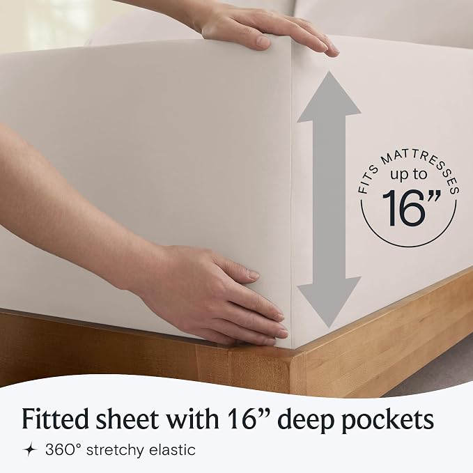 LuxClub 4 PC Sheet Set Bed Sheets Deep Pockets 16" Eco Friendly Wrinkle Free - Image 6