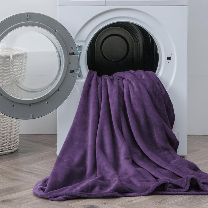 BEDELITE Flannel Sheets King Size Purple - Image 8