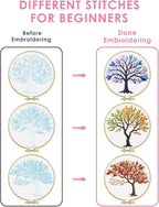 TINDTOP Embroidery Kit for Adult, 3 Pack Embroidery DIY Starter Kit | - Image 3