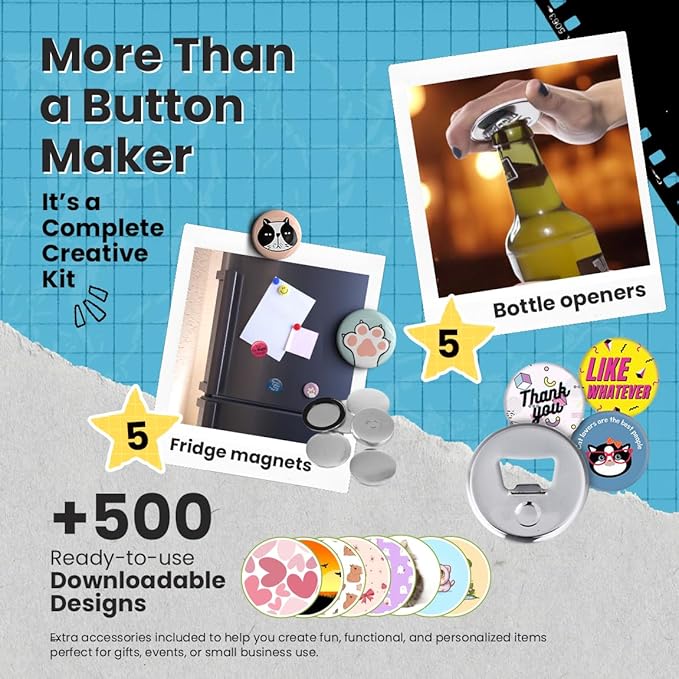 Button Maker Machine 2.25 Inch Pin Maker Kit - Image 2