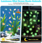 400pcs Luminous Mini Ocean Resin Animals Starfish Jellyfish Seashell Mini - Image 4