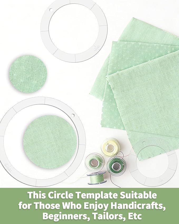 6 PCS Circle Quilting Acrylic Template Set - Image 6