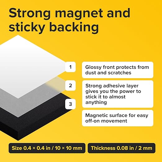 Hyper-Sticky Magnets with Adhesive Backing - Image 2