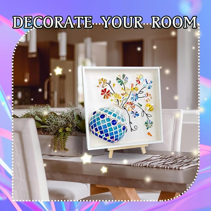 BOOPANREE Sea Glass Art Kit, DIY Resin Beach Art Kit, DIY Mosaic Arts and Craft - Image 2